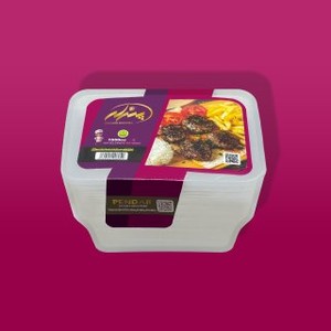 ظرف ماکروفری 1550 سی سی مستطیل پندار بسته 4 عددی