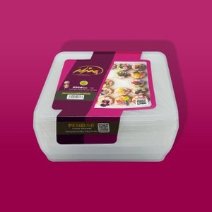 ظرف ماکروفری 2500 سی سی مربع پندار بسته 3 عددی