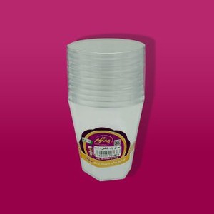 لیوان چندضلعی یکبارمصرف ۲۰۰ سی‌سی ۱۰ عددی